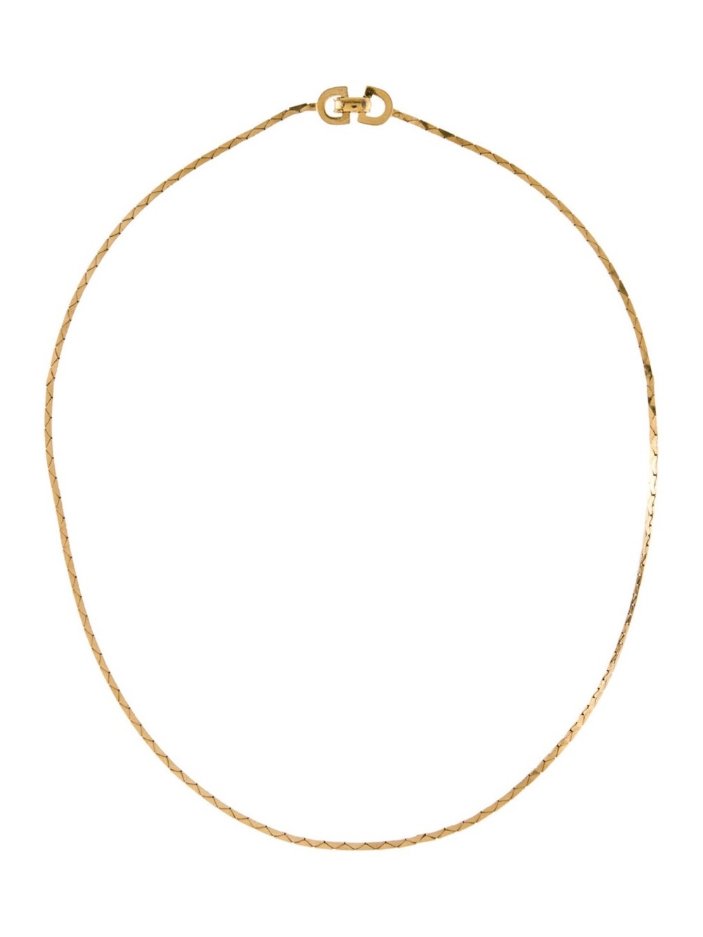 Christian Dior - Vintage Flat Cobra Link Chain Necklace